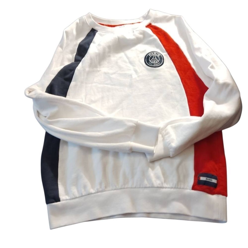 White and Red Men's Sweatshirt?(24)  with Logo
